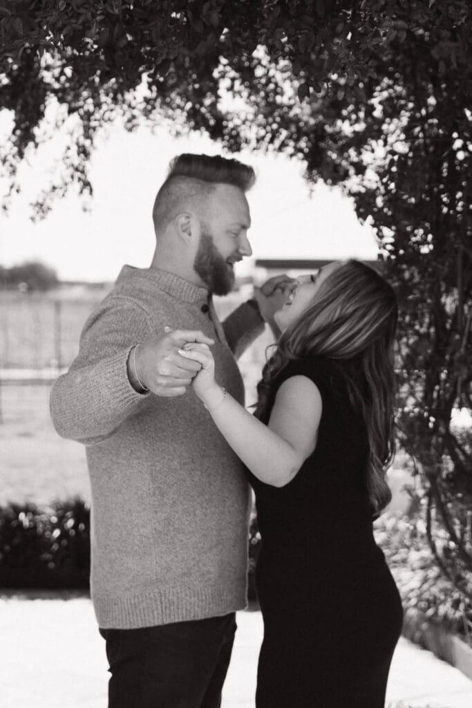 
Vineyard engagement session in Austin Texas during golden hour
