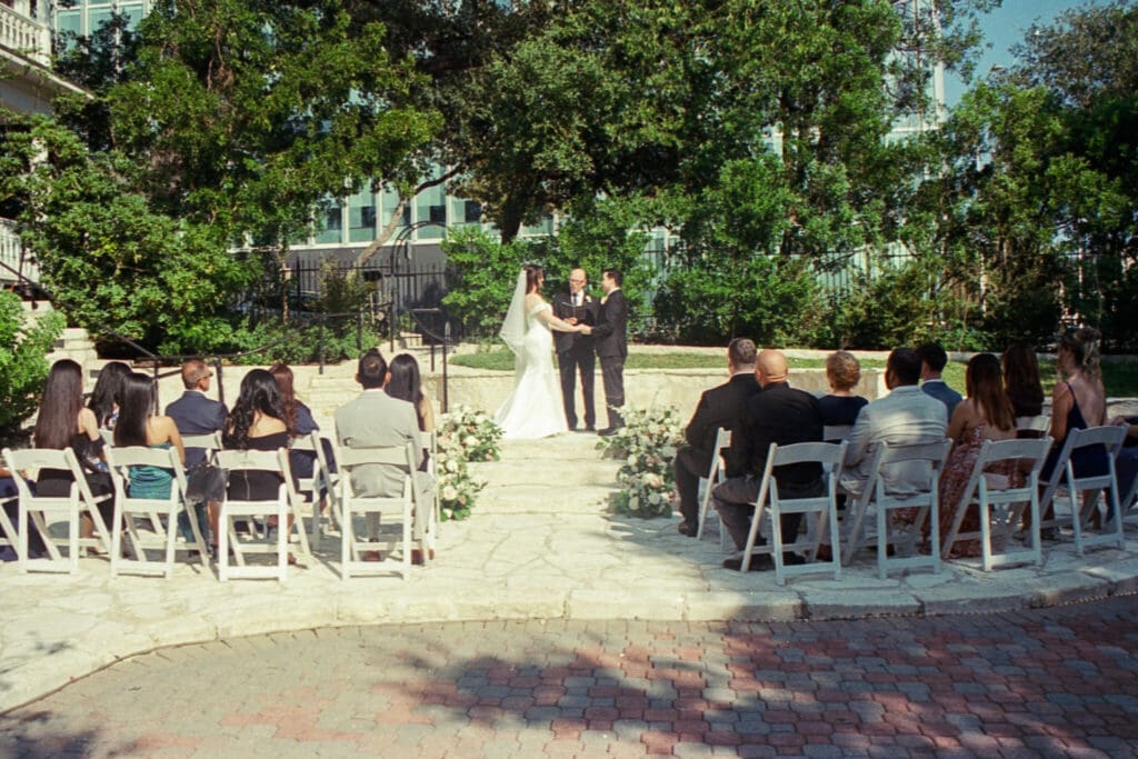 Soft romantic light during an Allan House wedding