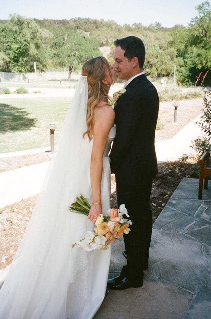 Austin wedding portraits captured on 35mm film