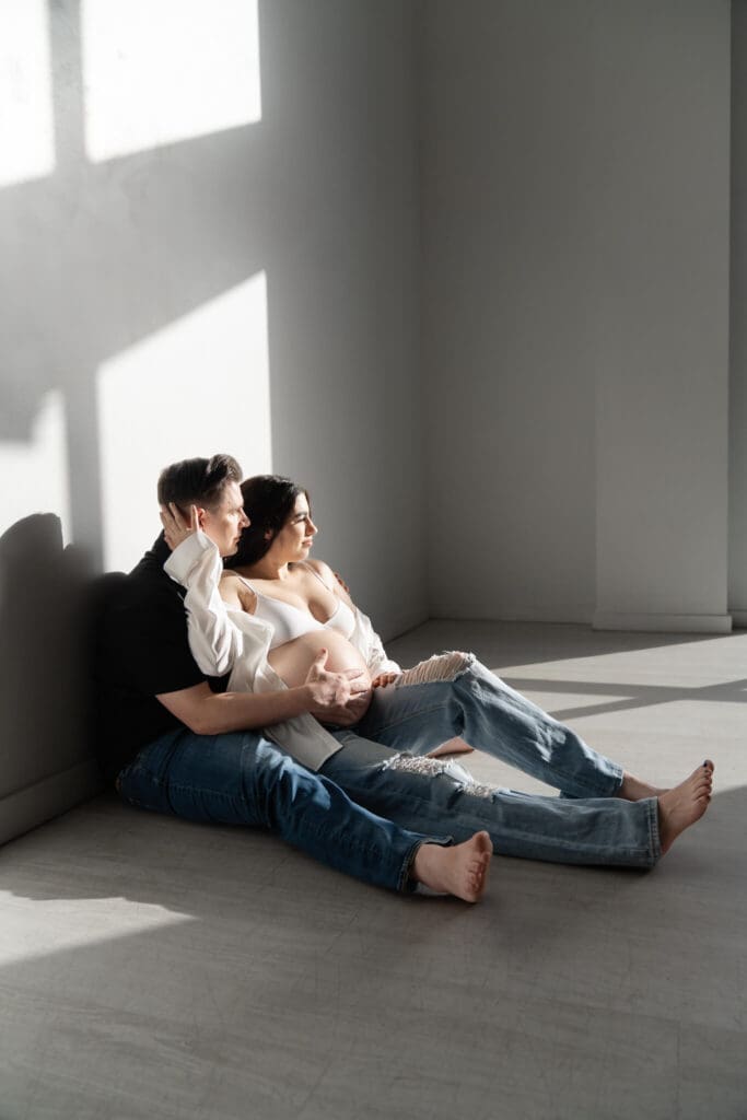 Earthy details and textures captured during an Austin maternity session