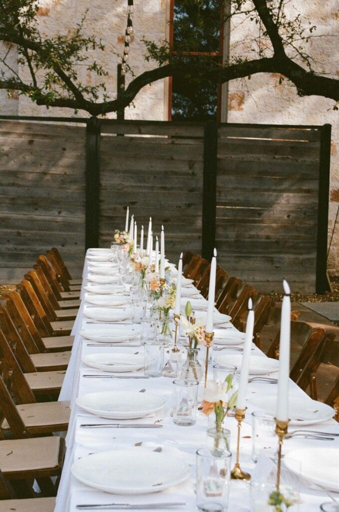 Austin film wedding photographer documenting emotional vows on film