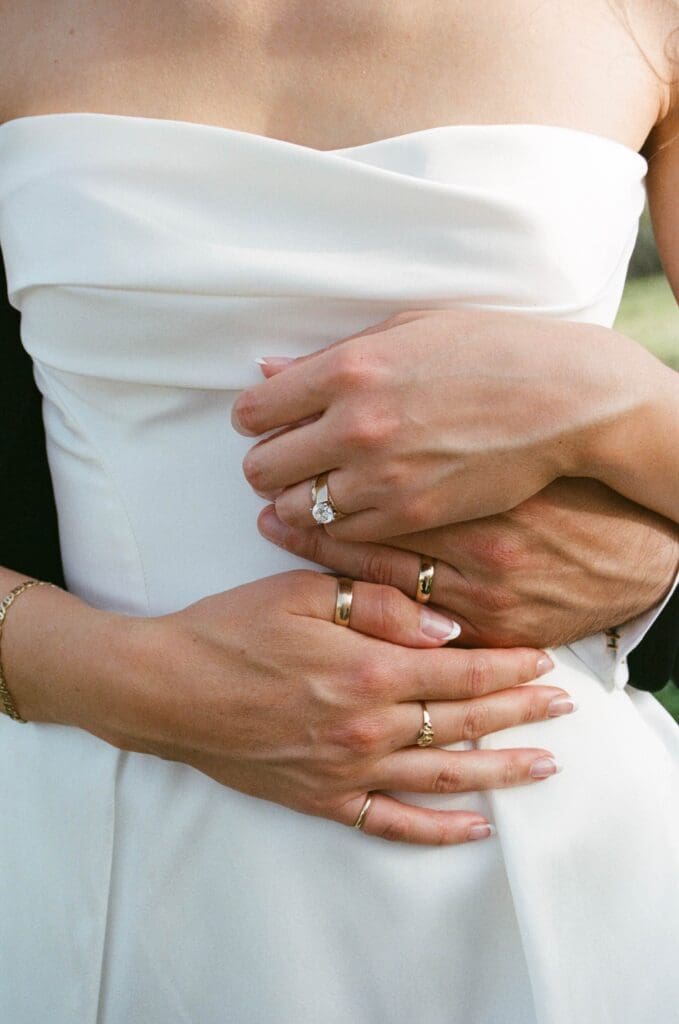Natural light Austin wedding photographed on film