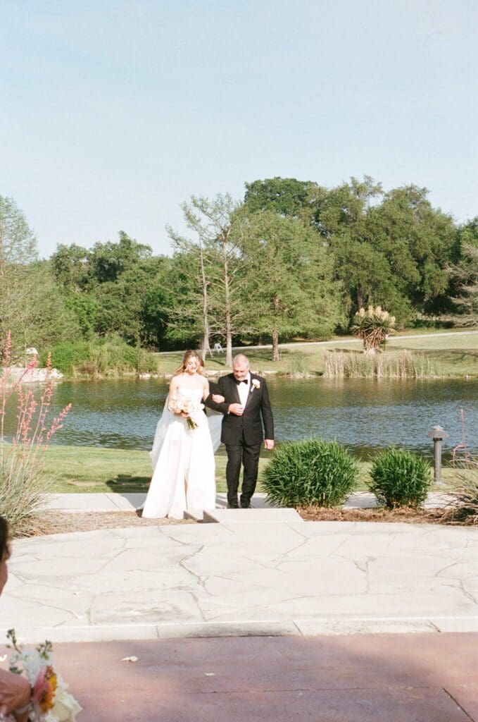 Austin film wedding photographer capturing candid moments on film