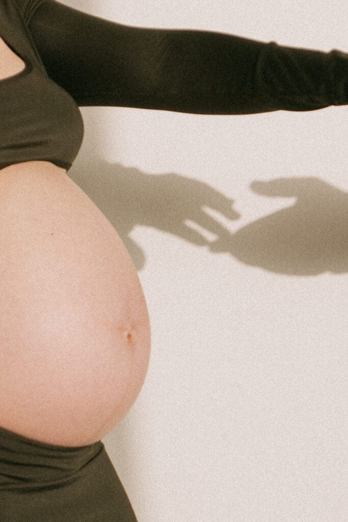 Modern maternity portrait at The Lumen Room photographed digitally