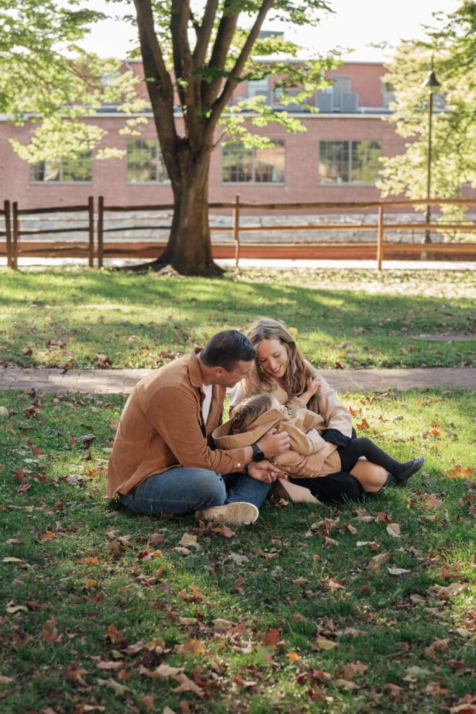 Fall family session photographed by an Austin lifestyle photographer