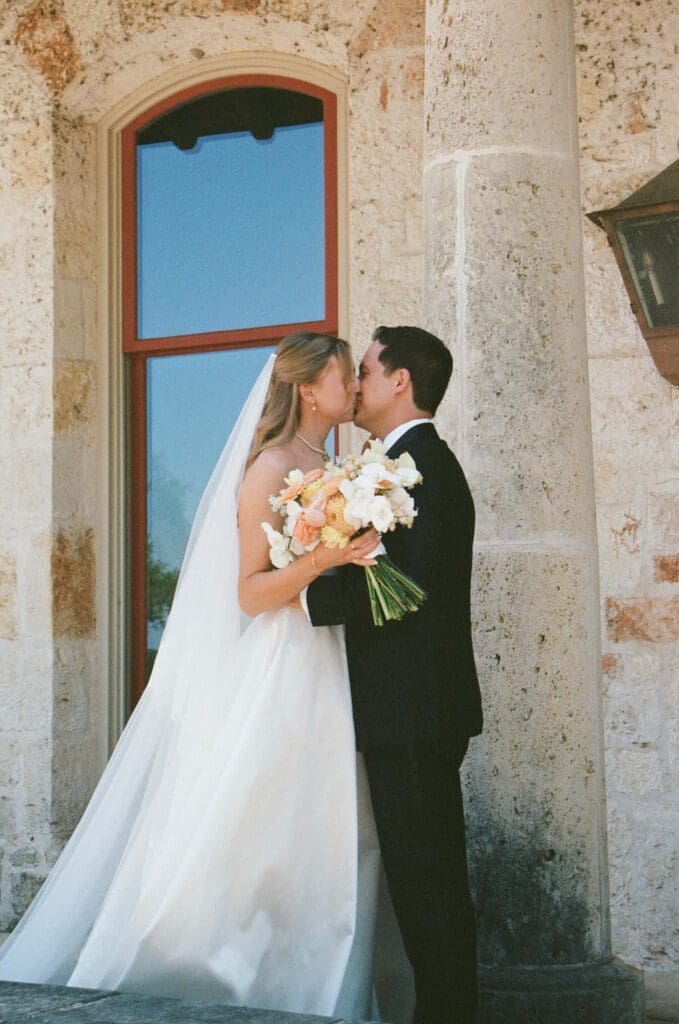 Bride portrait captured on film by an Austin wedding photographer
