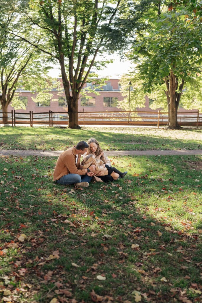 Outdoor fall family photography session in Austin