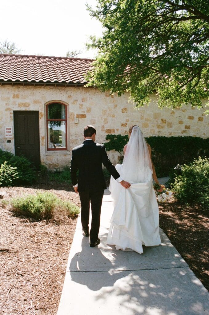 Austin wedding ceremony captured on fine art film photography