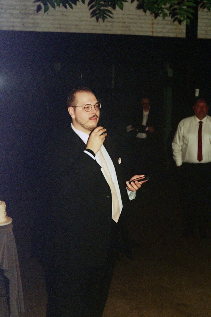 wedding ceremony photographed with fine art