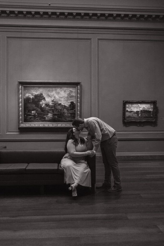 Timeless engagement portraits at the National Gallery of Art
