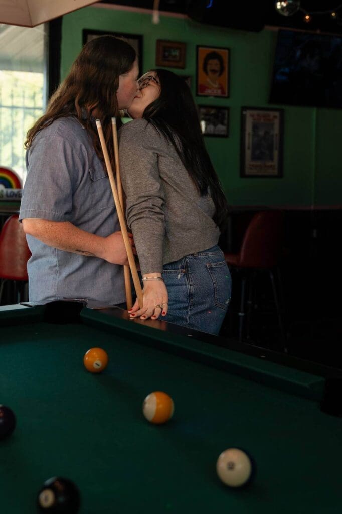 Regan and Kenzie walking together during an engagement session in Dallas Fort Worth
