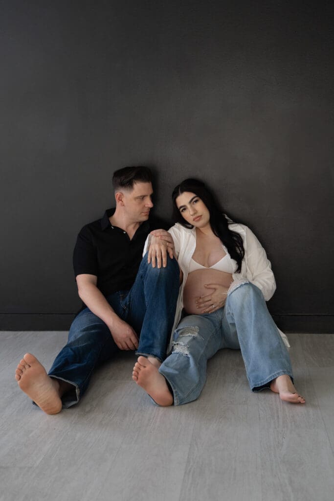 Candid maternity moments at The Lumen Room in Austin