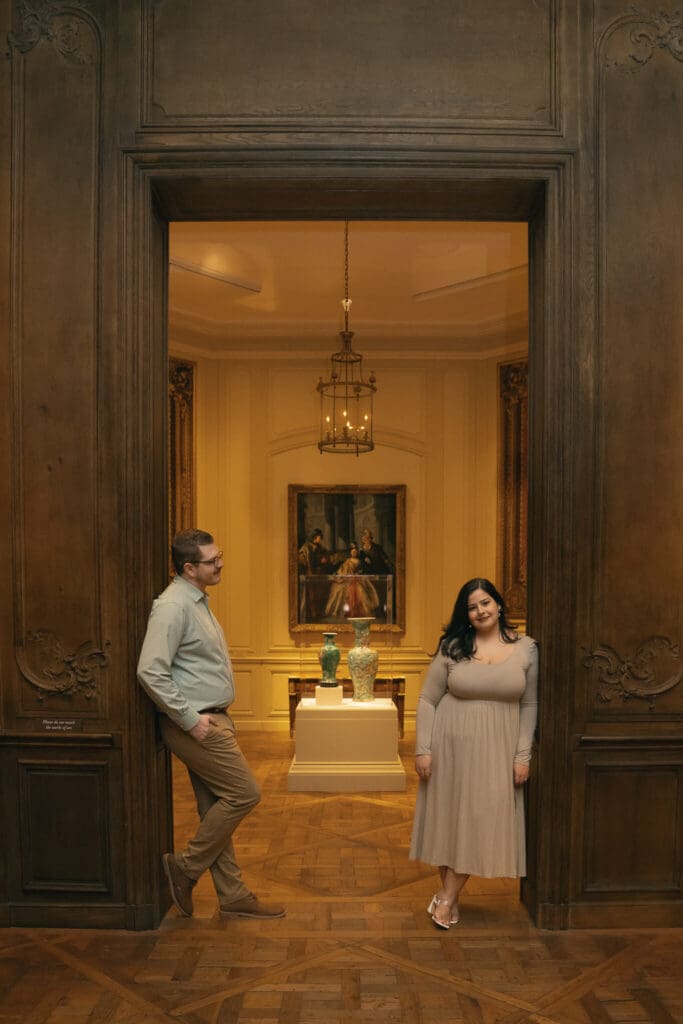 Editorial engagement photography on film at the National Gallery of Art
