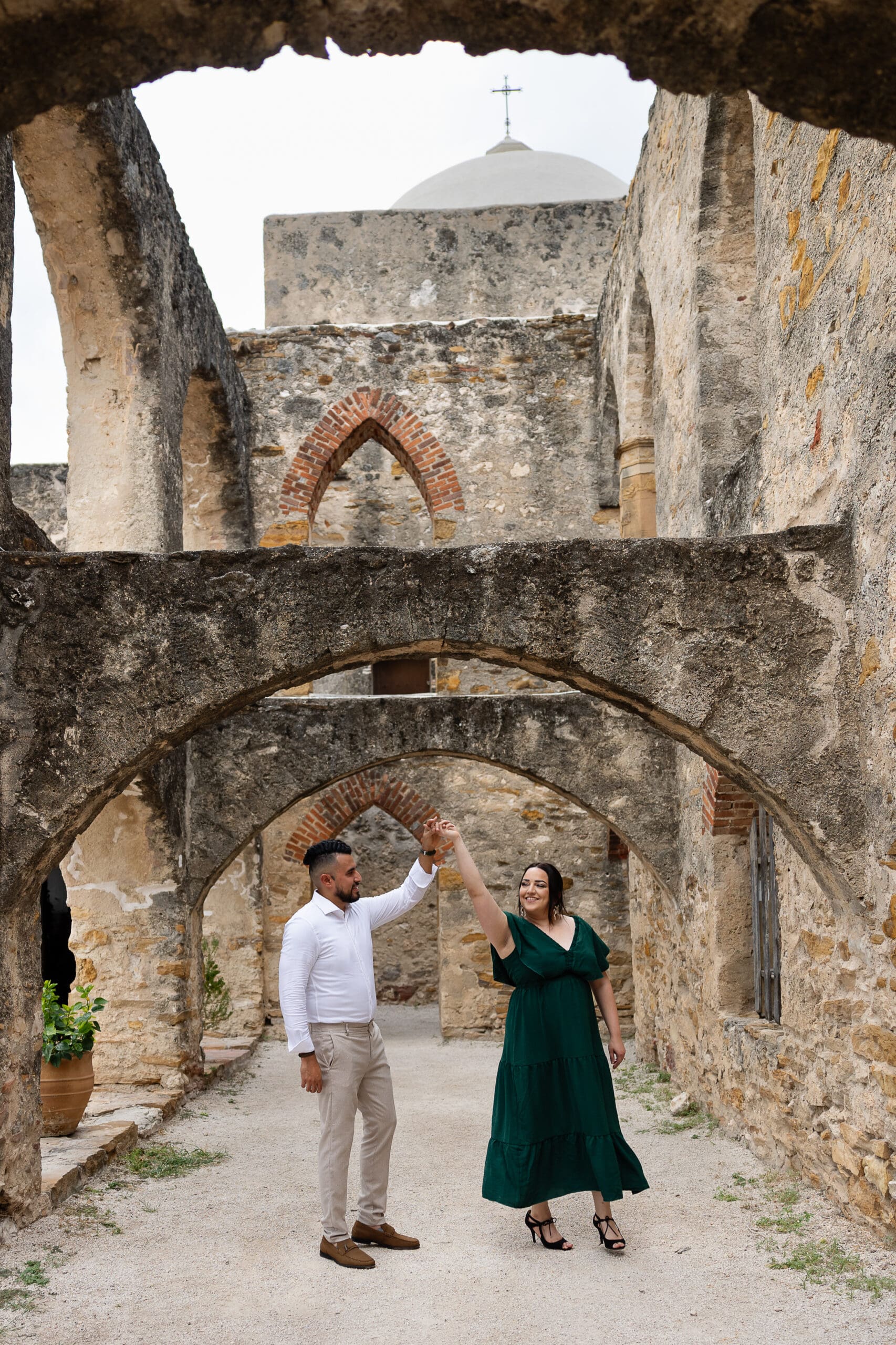 texas engagement photographer captures session at san antonio missions