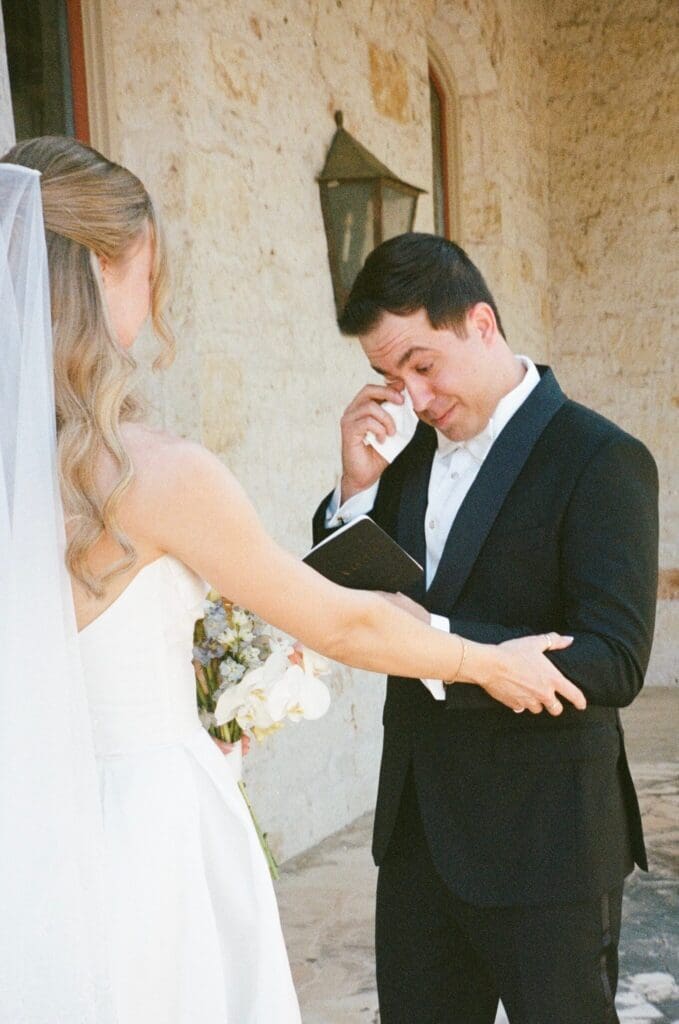 Austin film wedding photography with soft shadows and highlights