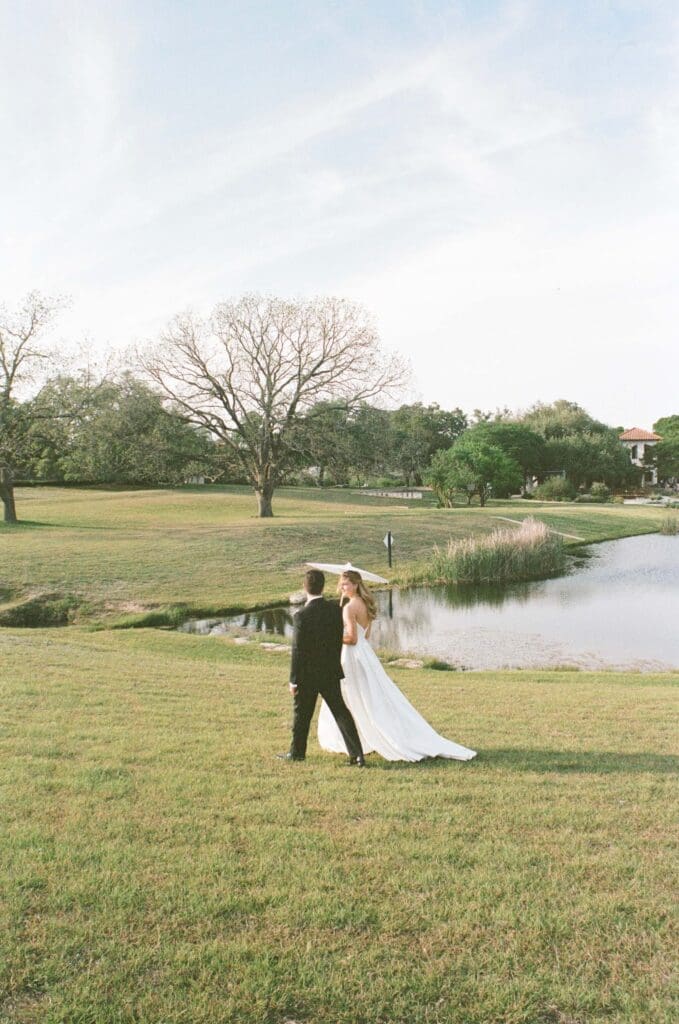  Emotional first look photographed on film in Austin
