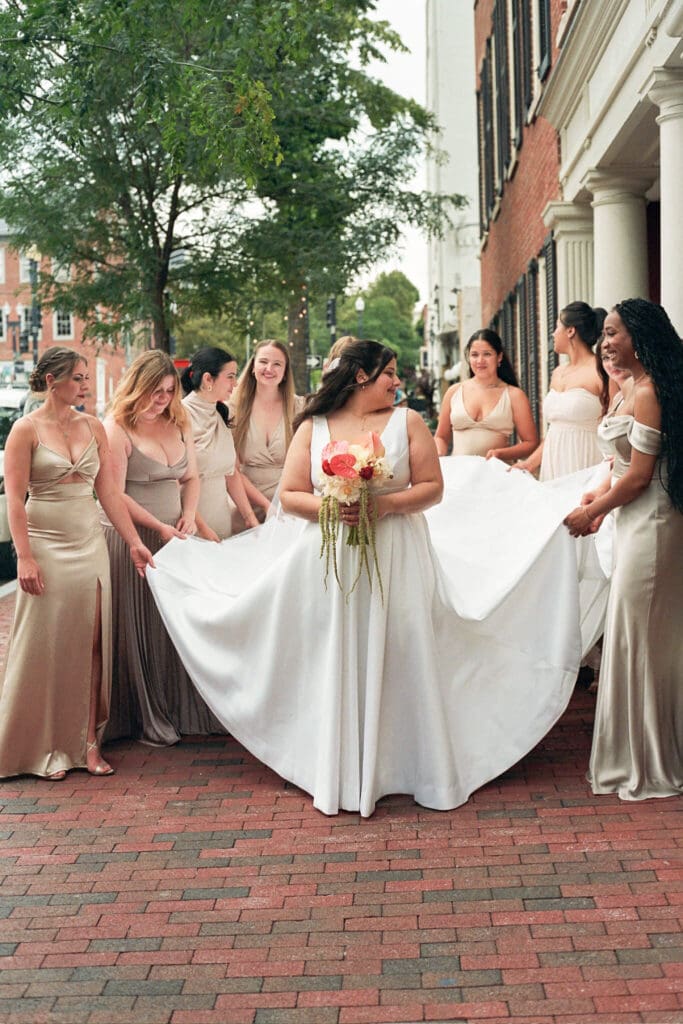 Washington DC film wedding photographer documenting joyful celebration