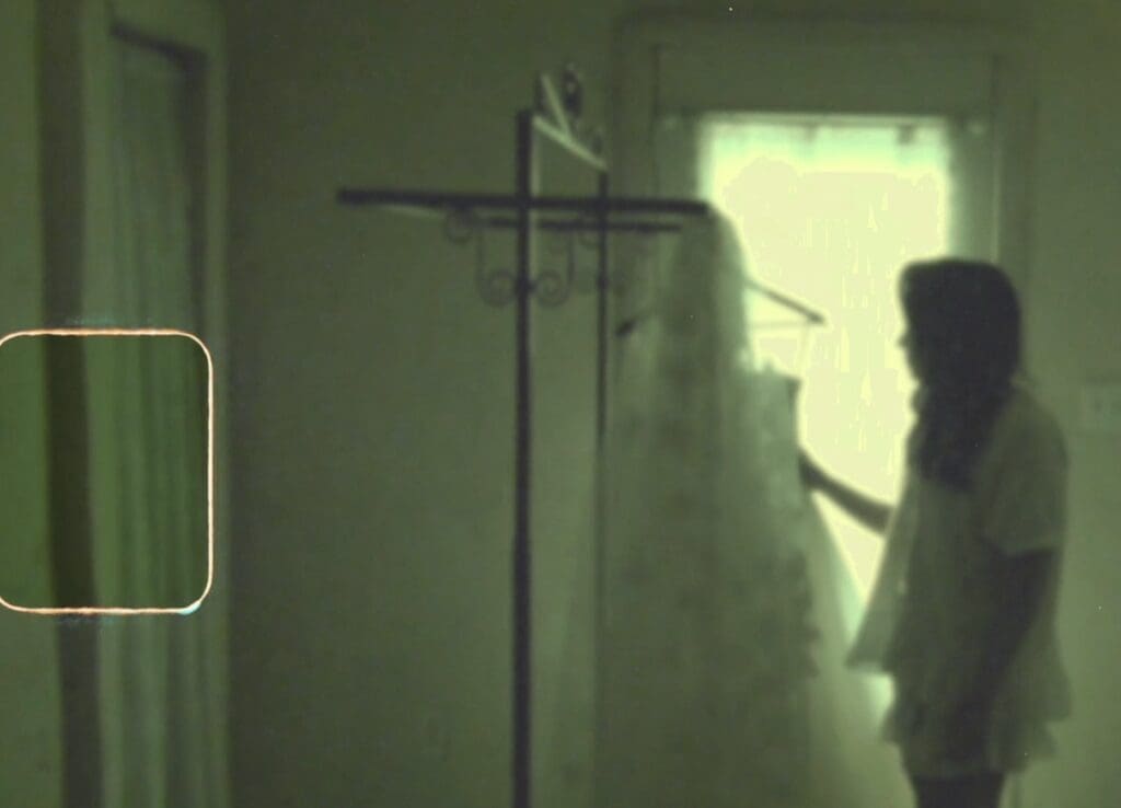 Couple exchanging vows filmed in fine art Super 8 at Villa Antonia