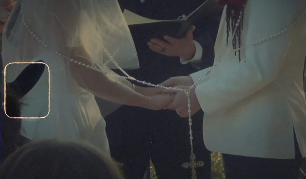 Super 8 wedding film capturing first dance at Villa Antonia in Austin