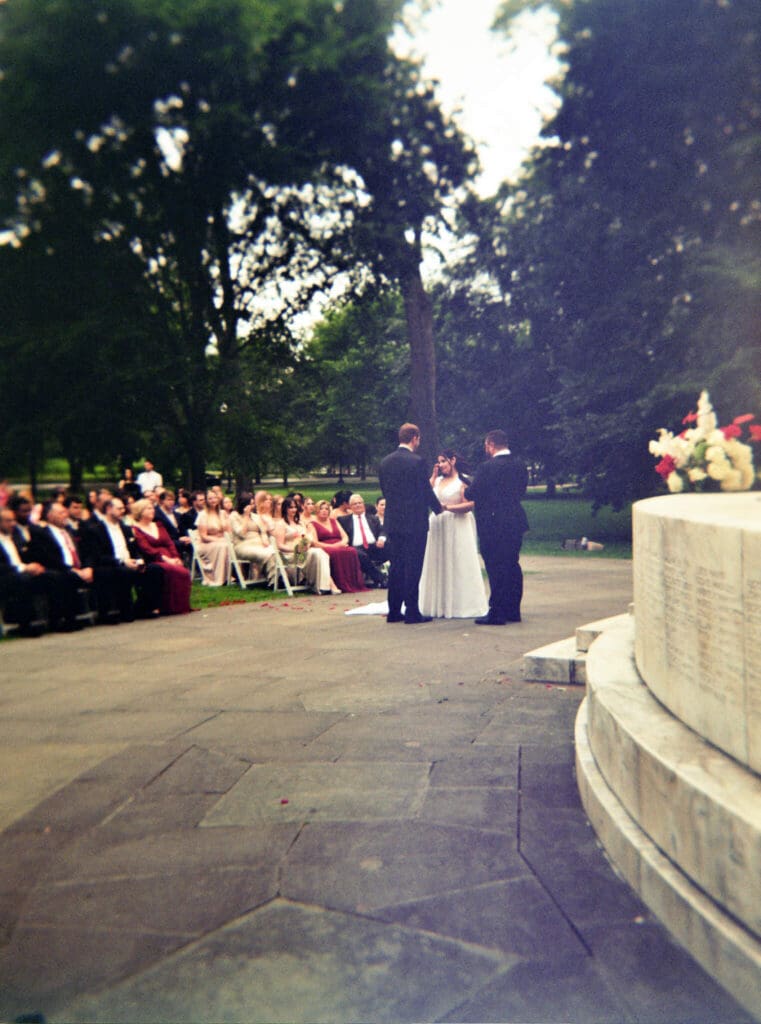 Groom portrait photographed on film in Washington DC