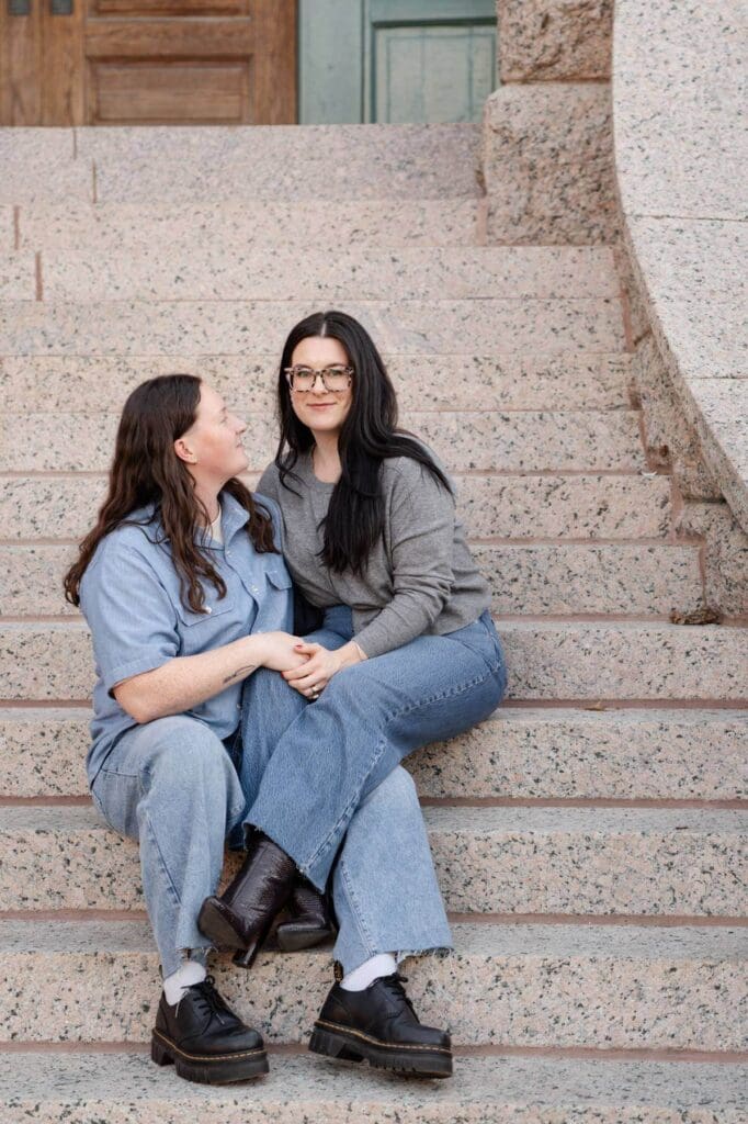 Romantic engagement session in Dallas Fort Worth captured in winter

