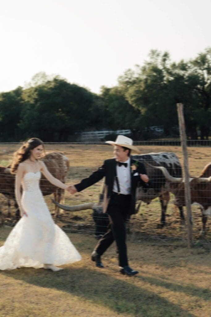 Bride and groom portraits captured by second shooter at Addison Grove Austin