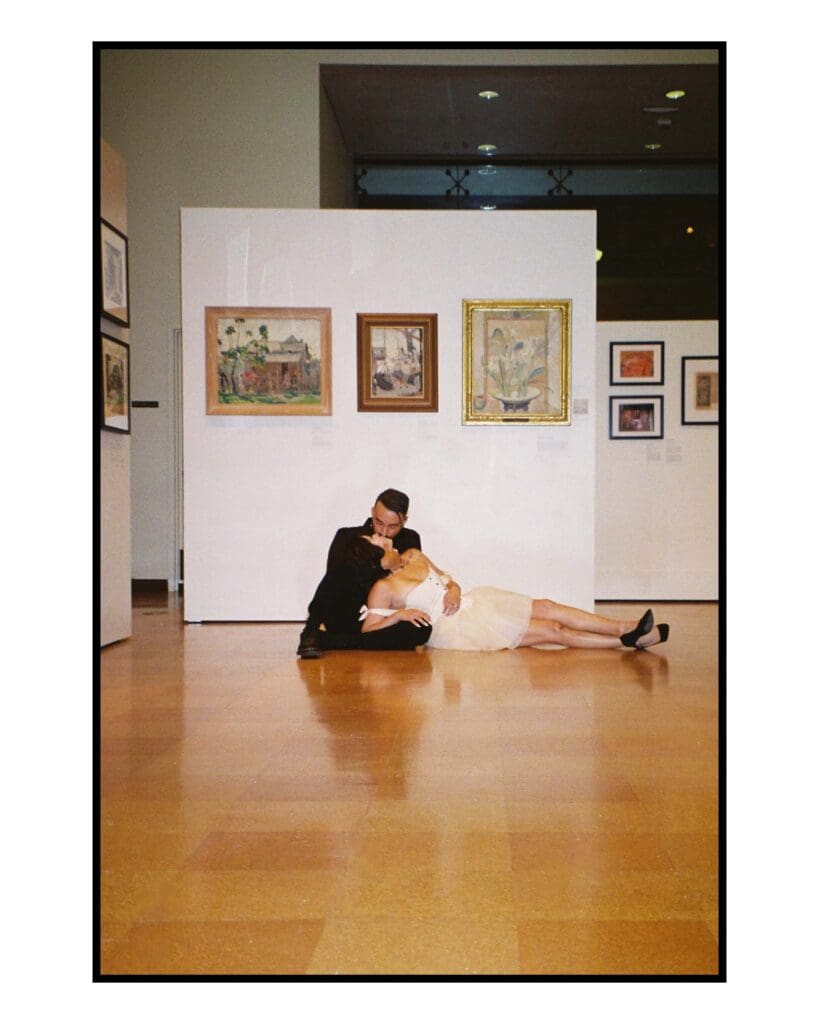 Engagement session captured with natural light at Julia Ideson Library Houston