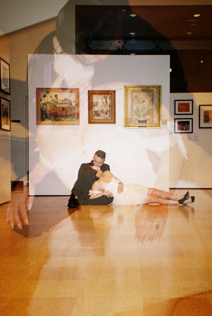 Houston engagement photographer capturing candid moments at Julia Ideson Library