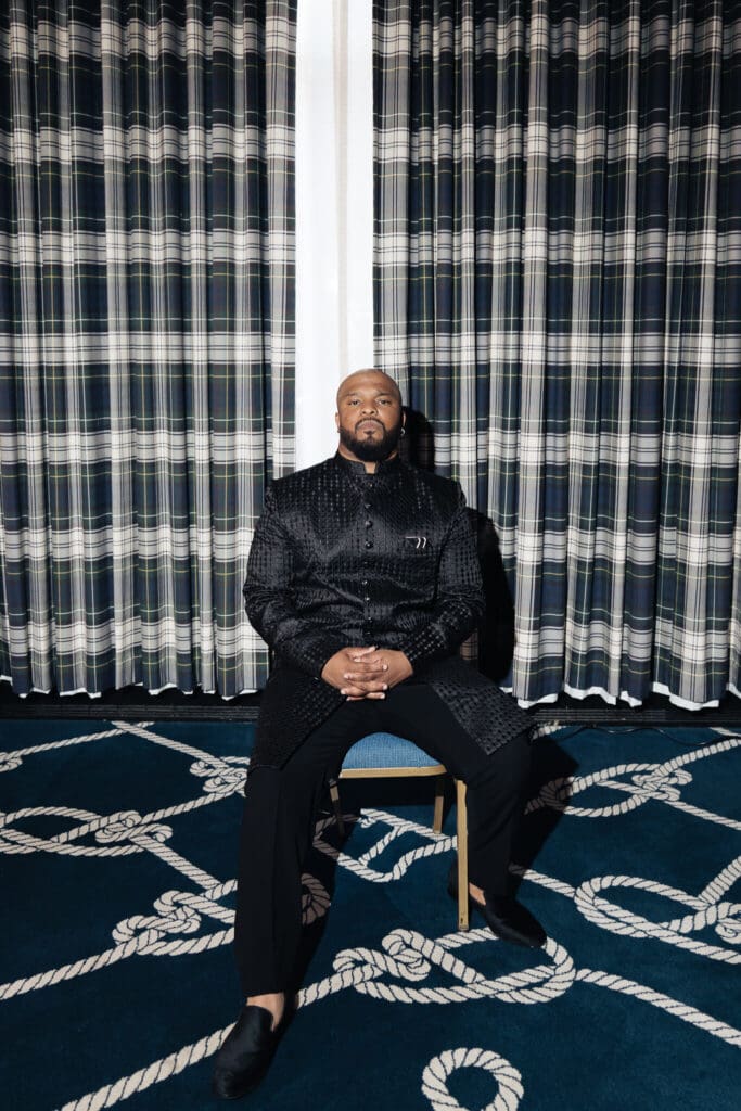 Ceremony moment from Denissa and Jameel’s Annapolis Maryland wedding
