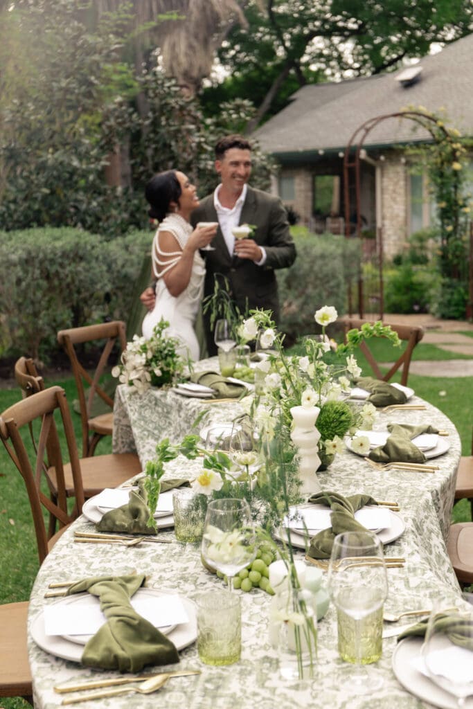 Romantic couple portrait at Hummingbird House wedding