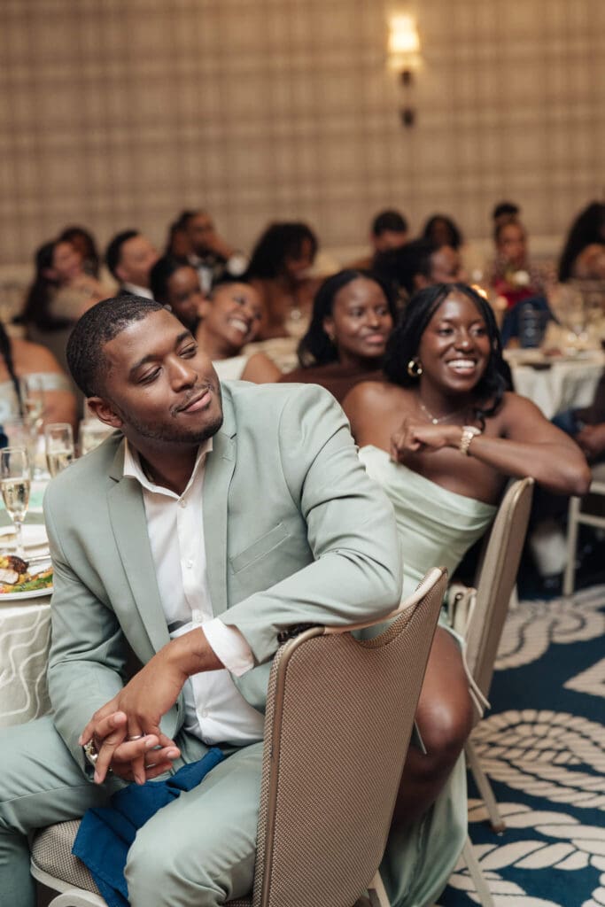Super 8 film moment from a wedding celebration in Annapolis