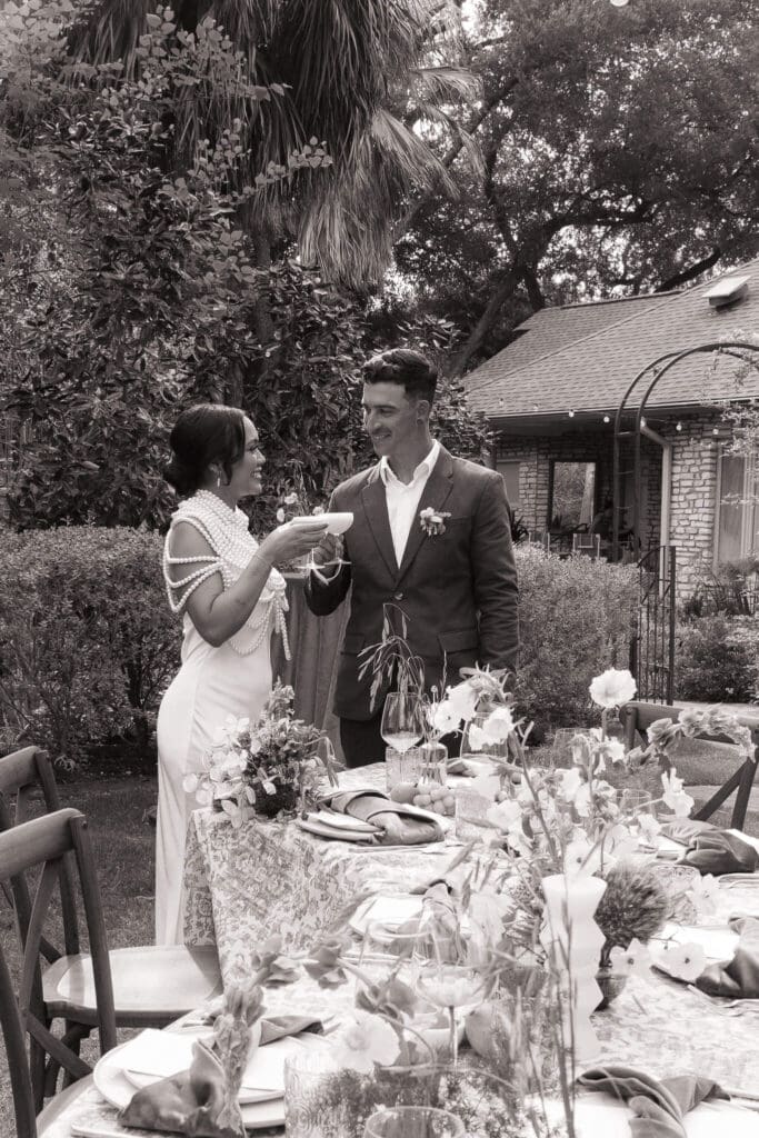 Dance floor celebration at Hummingbird House Austin
