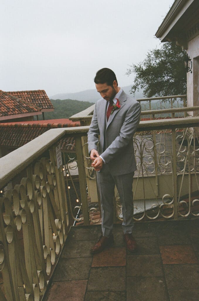 Film portrait taken at a Villa Antonia wedding in Austin