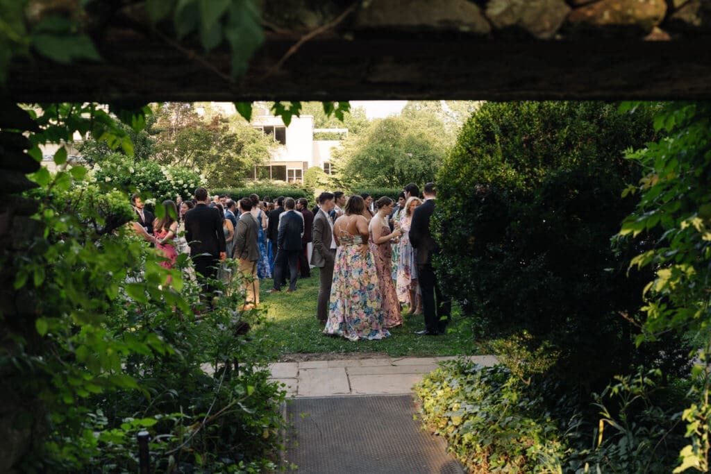 Golden hour wedding portraits captured at Airlie in Northern Virginia Garden Wedding