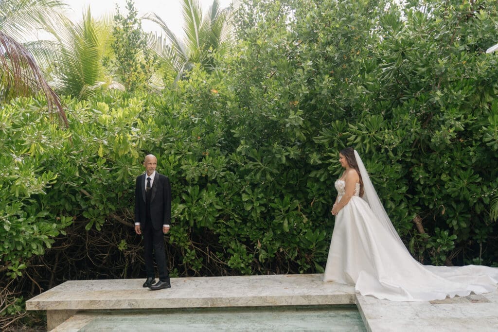 Elegant wedding details from Cancun Mexico celebration