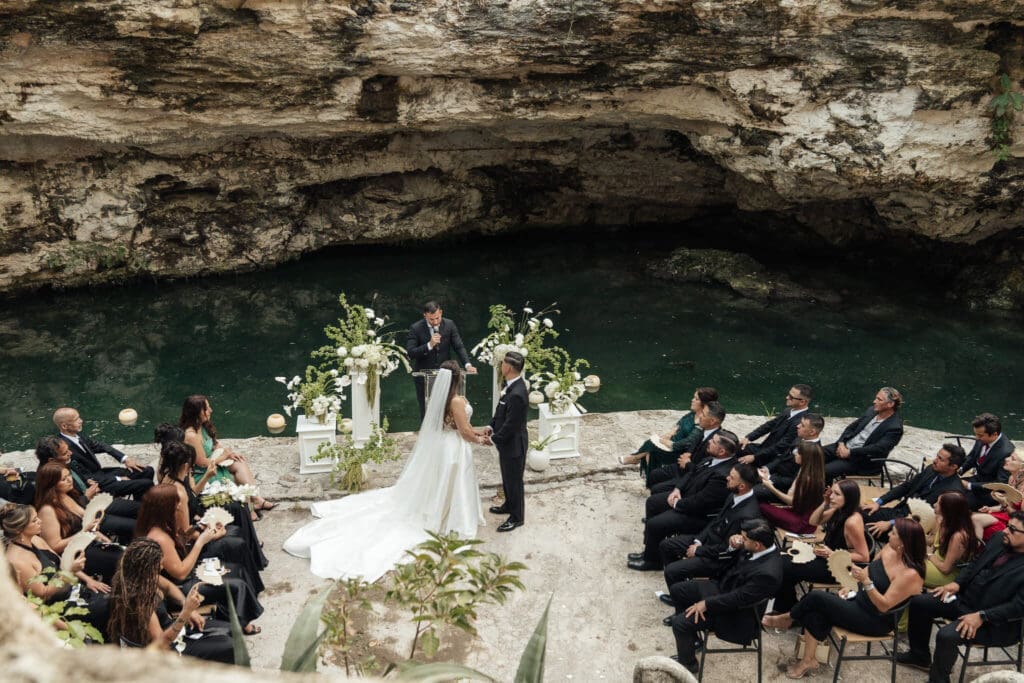 Organic floral design for Cancun jungle wedding