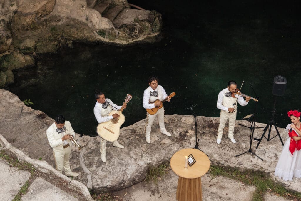 Destination wedding celebration in Cancun Mexico