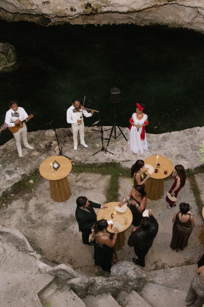 First dance during luxury Cancun wedding reception