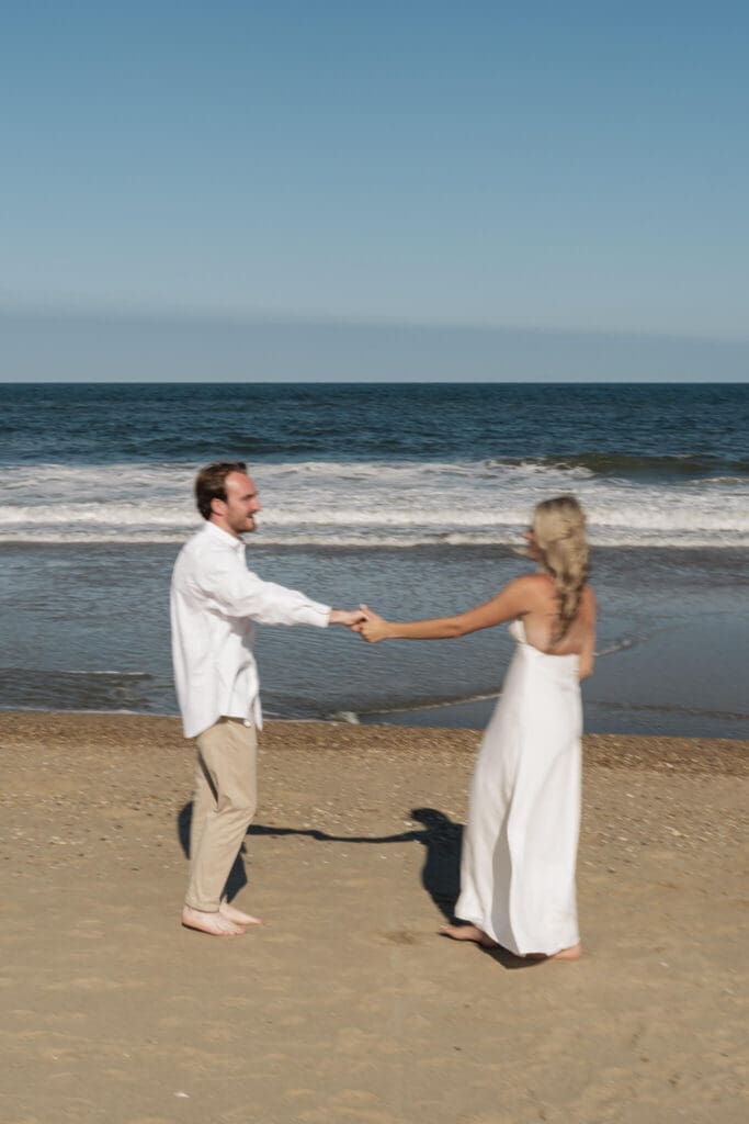 Lewes Delaware engagement photos captured on digital and 35mm film