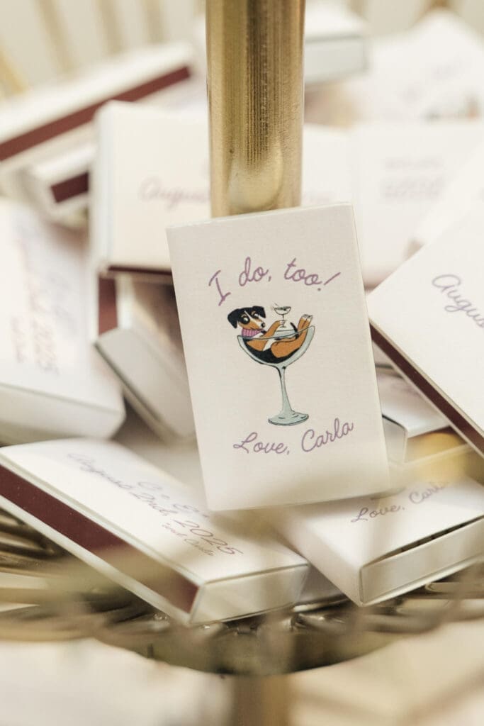 Colorful wedding details photographed during Airlie wedding