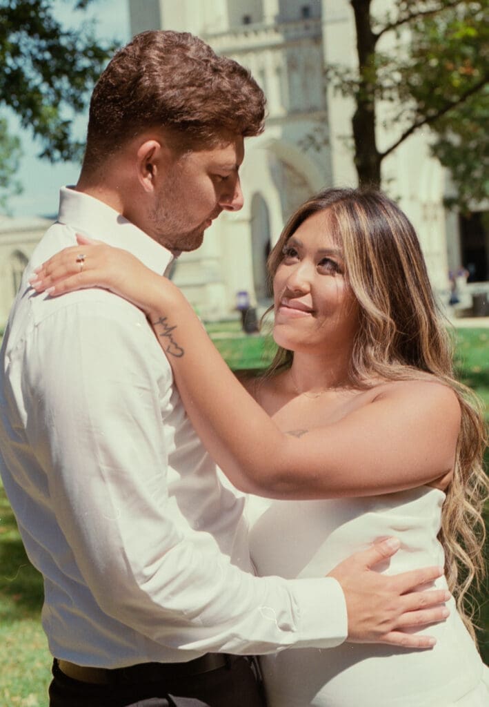     Film engagement photography session in Washington DC