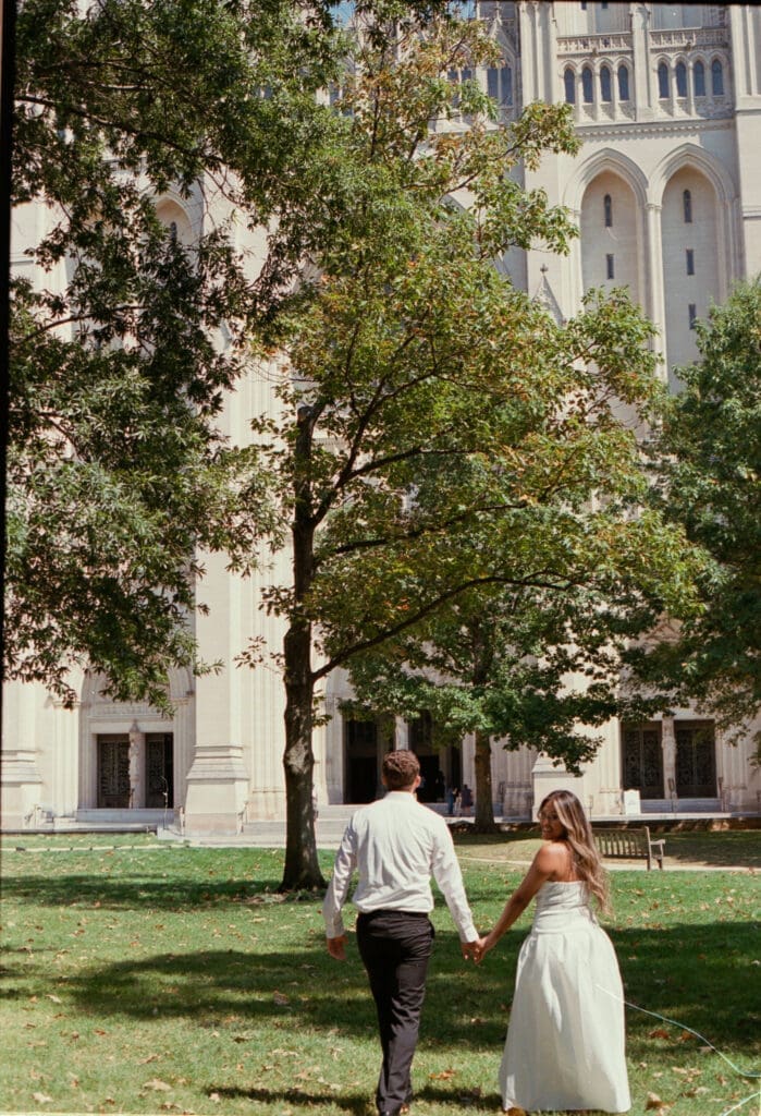     Fine art engagement photography captured on 35mm film