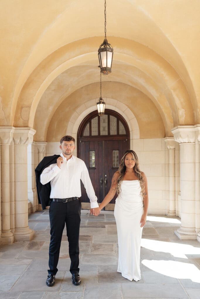     Romantic engagement photos captured on film in Washington DC