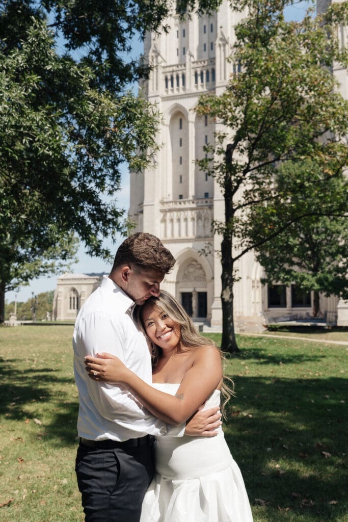     East Coast film photographer documenting a romantic engagement session