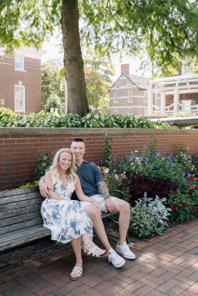 Candid engagement moments captured near the Delaware waterfront