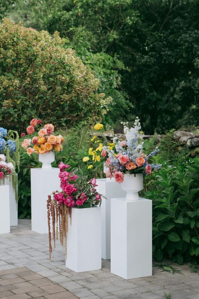 Garden party wedding inspiration with colorful spring florals
