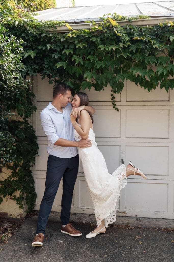 Georgetown DC engagement photos inside a cozy downtown coffee shop