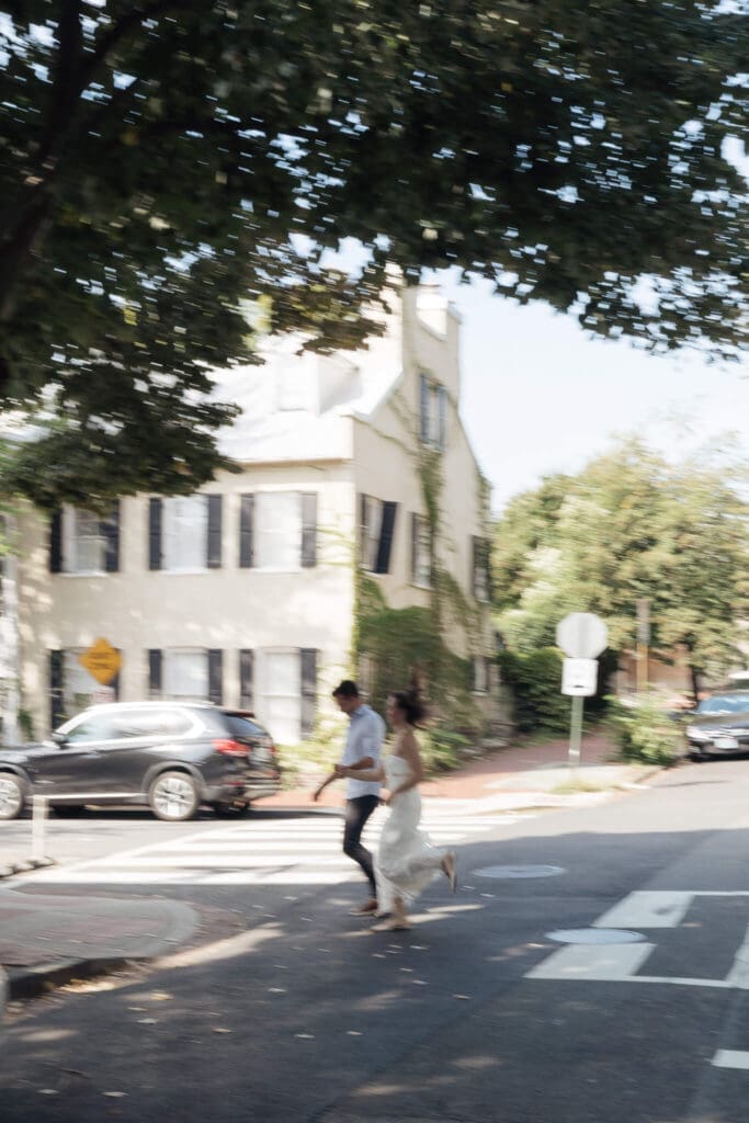 Romantic couple session in historic Georgetown Washington DC