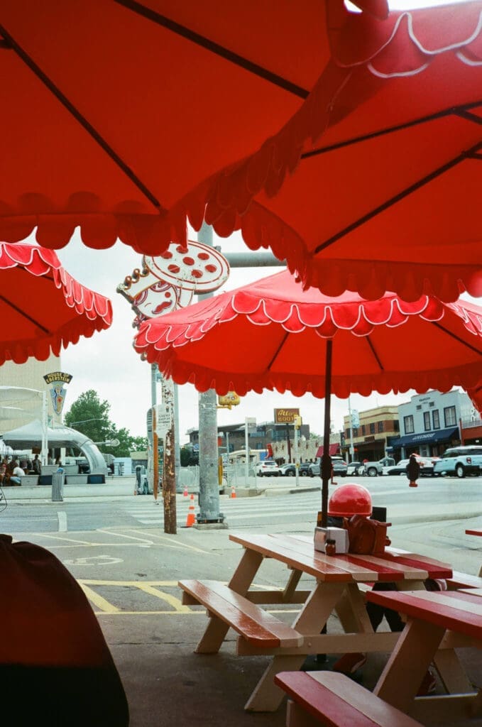Mixed film and digital engagement photography session in texas