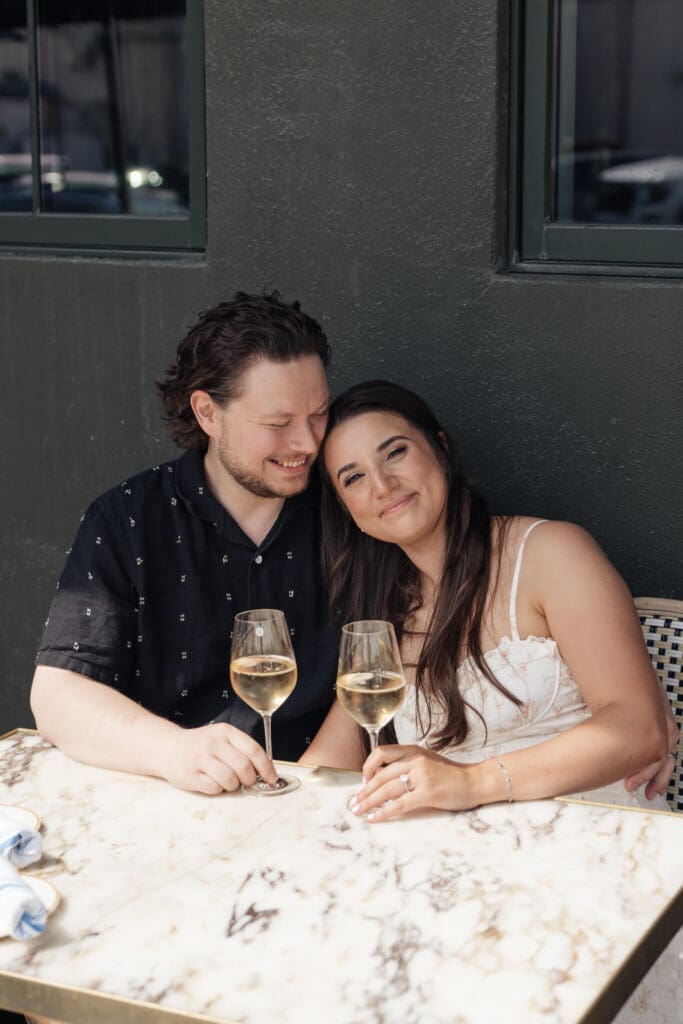 Natural movement and candid engagement moment captured in urban texas